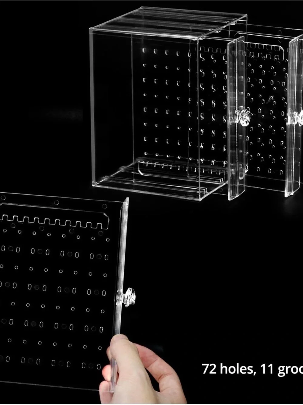 Clear Acrylic Earring Organizer - Transparent